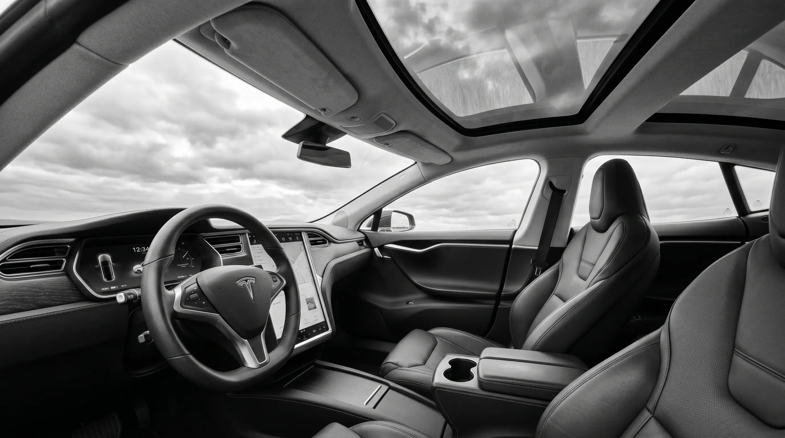 Interior Tesla — Flota premium Book Malaga Transfer